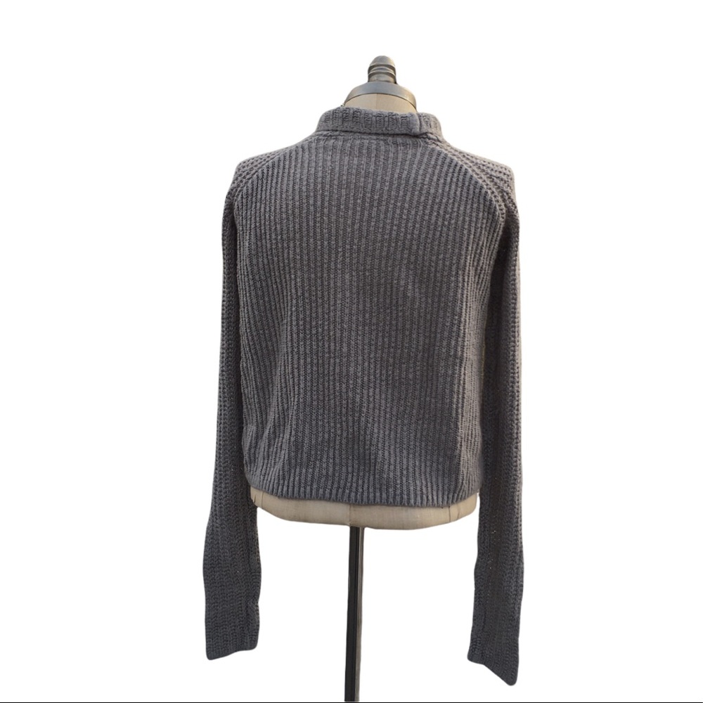 Cheap Monday Crop Gray Haze Knit Long Sleeve Sweater S 1231 - Picture 3 of 6